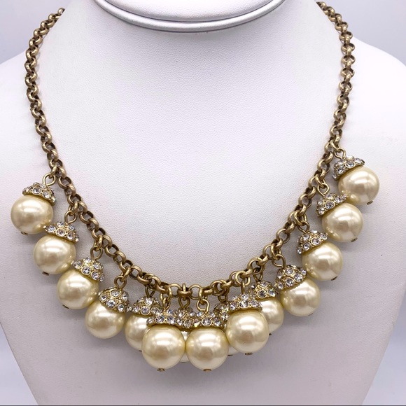 J. Crew Jewelry - J. Crew Jeweled Pearl Necklace